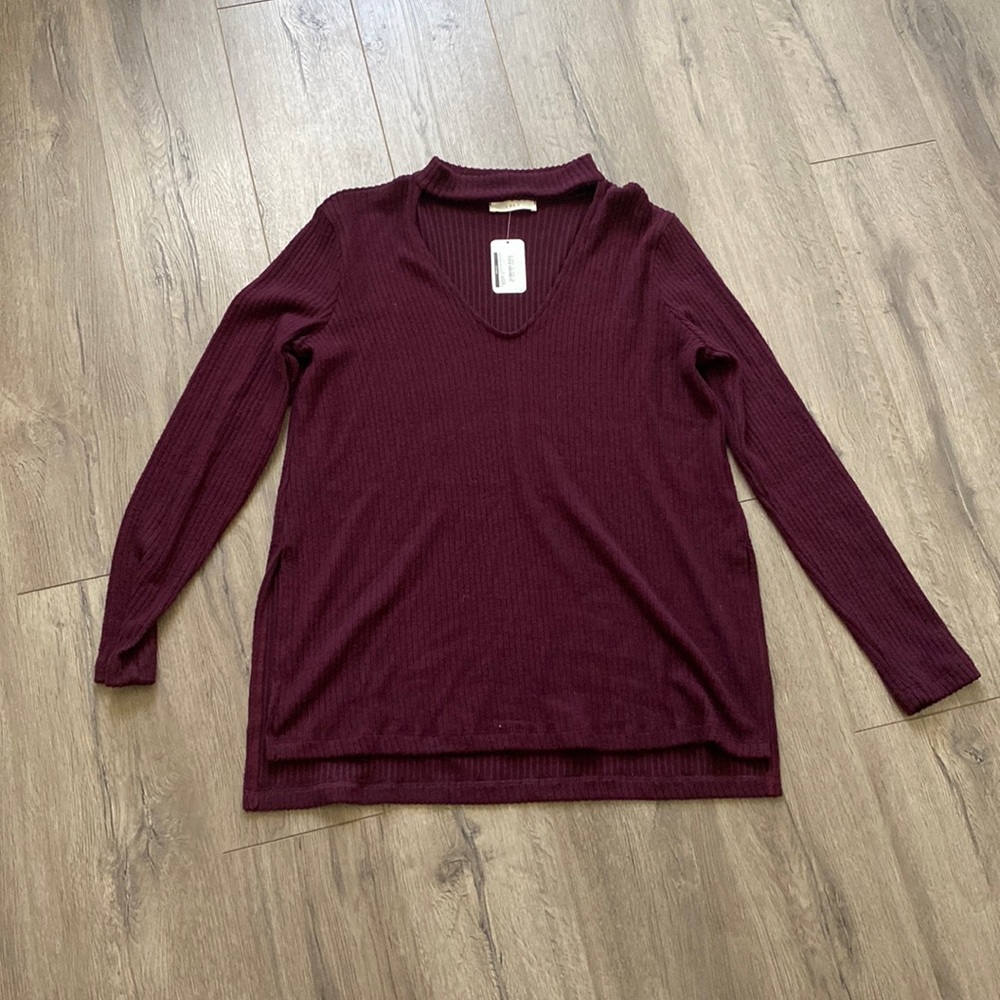 LUSH Long Sleeve Mauve Top size M